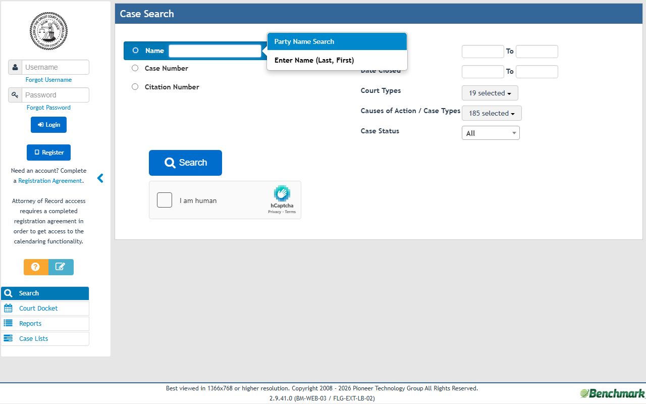 Flagler County Clerk case search portal for looking up court records after an arrest
