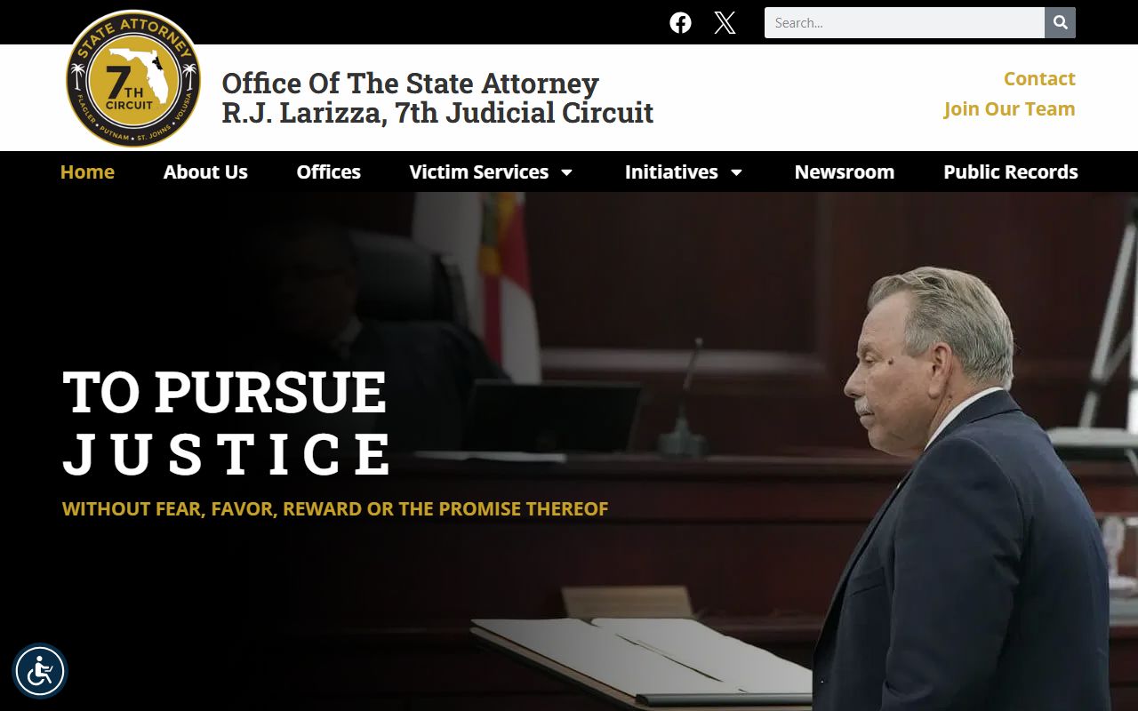 Seventh Circuit State Attorney homepage, the office that files charges in Flagler County court records